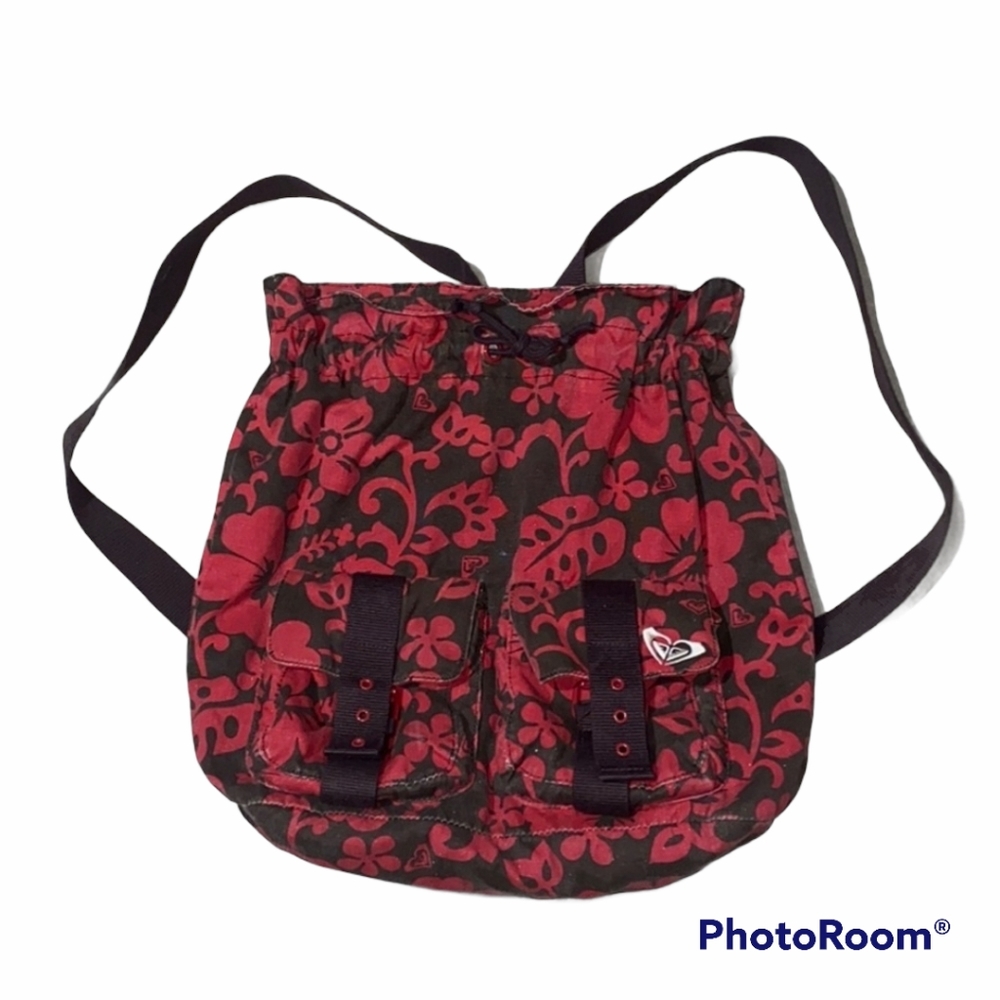 Roxy Hawaiian Floral Drawstring Closure Sac Backpack Bag